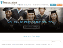 Tablet Screenshot of expectmorearizona.org